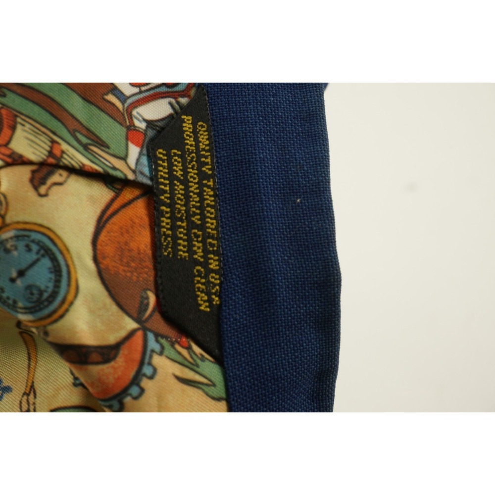 Vintage 70s 80s Palm Beach Blazer of Champions Stretch Blue Baseball Brass 44R - Picture 15 of 16